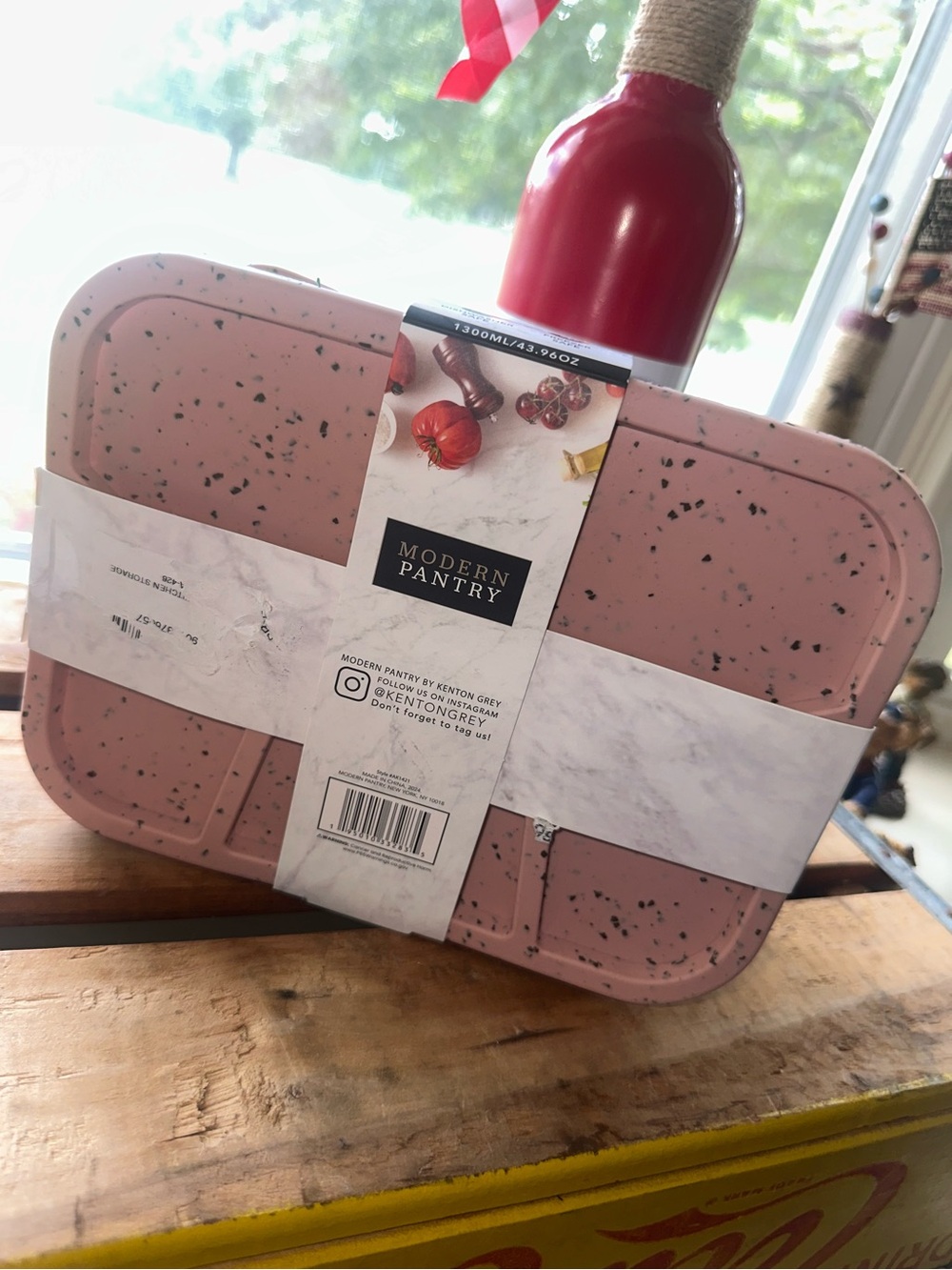 Modern Pantry Silicone Lunch Box in a speckled dark pink/mauve color ~ New - Picture 7 of 7
